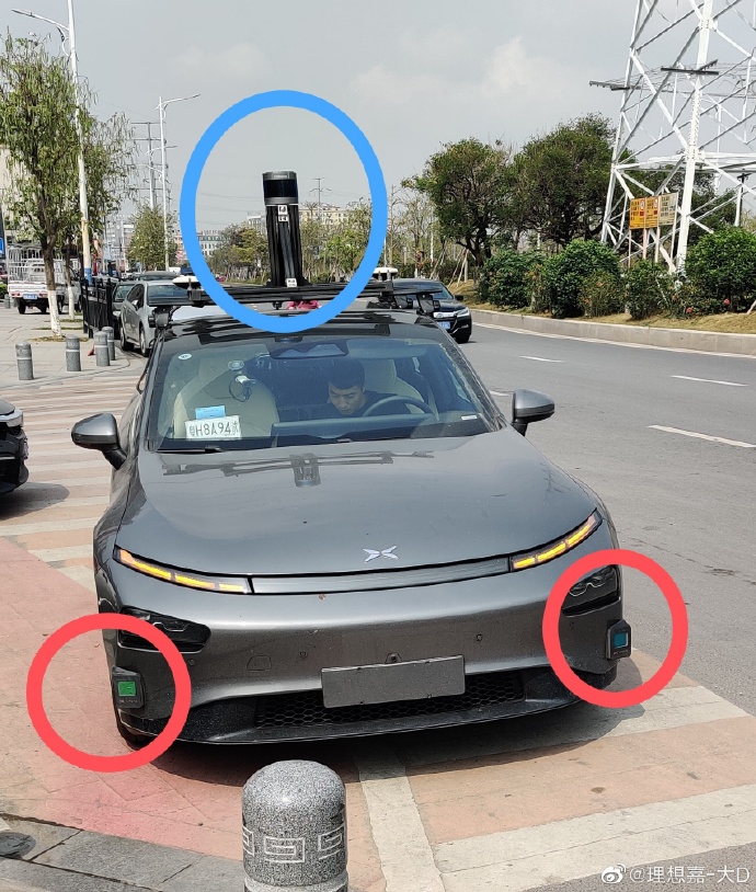 Xpeng spotted using P7 sedan to test LiDARs-CnEVPost